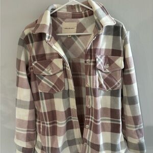 Thread & Supply Plaid Shirt in Pink and White
